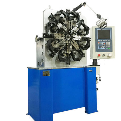 Blue CNC Spring Coiling Machine , Flat Small Coil Winding Machine CE Certification