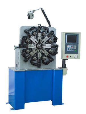 Blue CNC Spring Coiling Machine , Flat Small Coil Winding Machine CE Certification