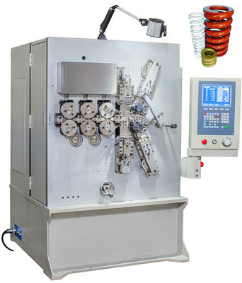 Computerized CNC Big Compression Spring Coiling Machine With Six Axis Grey White